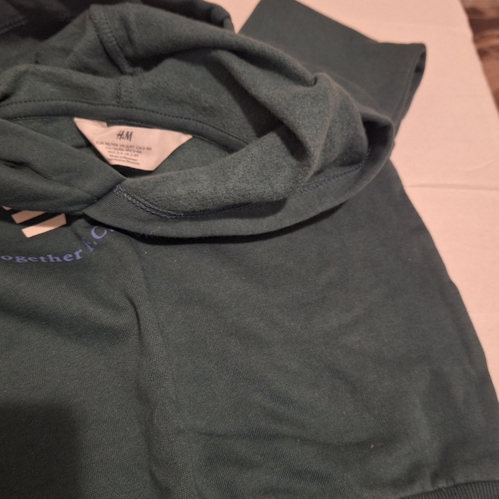 H&M Green Crewneck Sweater Casual Cotton Blend